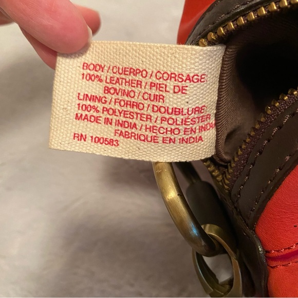 Lucky Brand Buckman leather satchel handbag, in Haute Red, NWT, style LB1041 - Picture 16 of 16